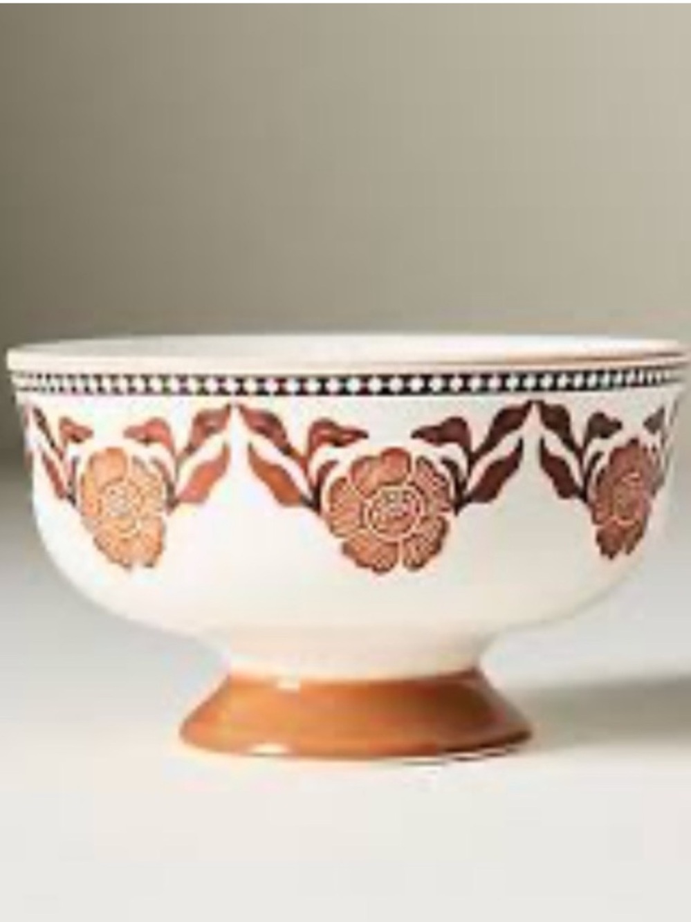 2!!!! ANTHROPOLOGIE NWT reverie floral stoneware nut bowls
-brown/white